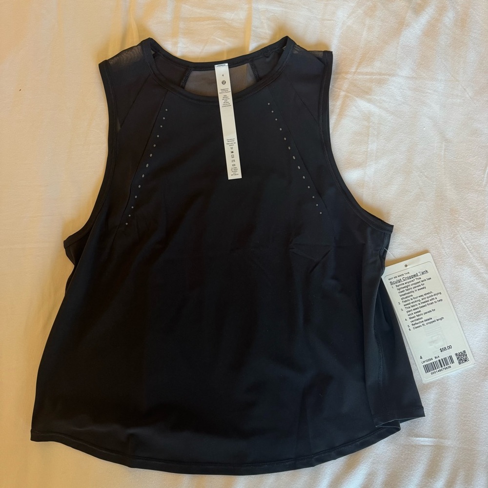 Lululemon Sculpt Cropped Tank